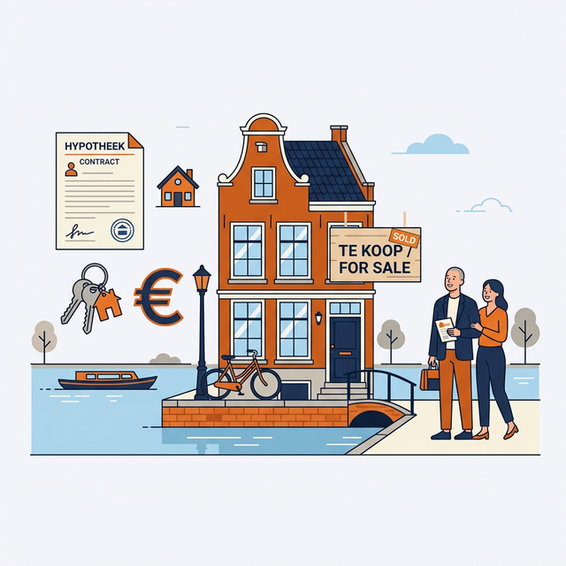 Illustration of buying a house in the Netherlands