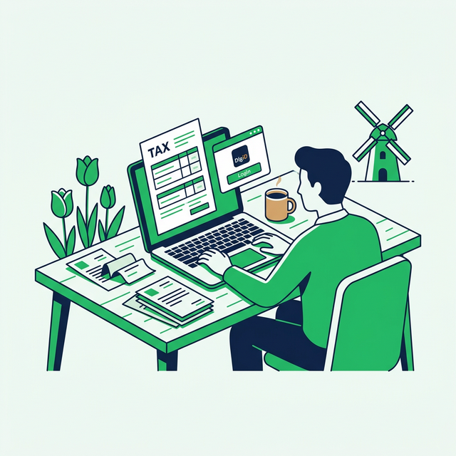 Illustration of filing Dutch taxes online